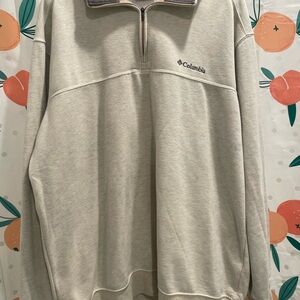 Columbia Men's Light Gray Zip-Up Sweater